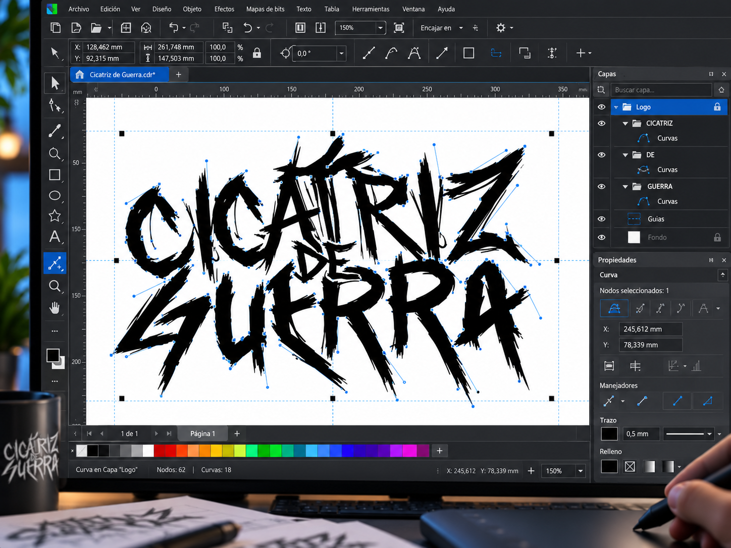 Logo de Cicatriz de Guerra diseñado por Iván Acuña